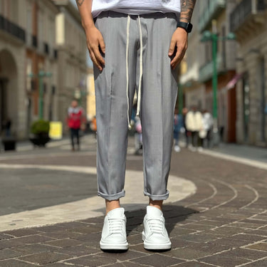Pantalone japan gessato grigio - FLAG STORE